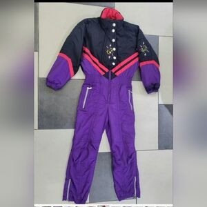 VTG Kaelin ski suit snowsuit embroidery Size (Measurement Waist 30)